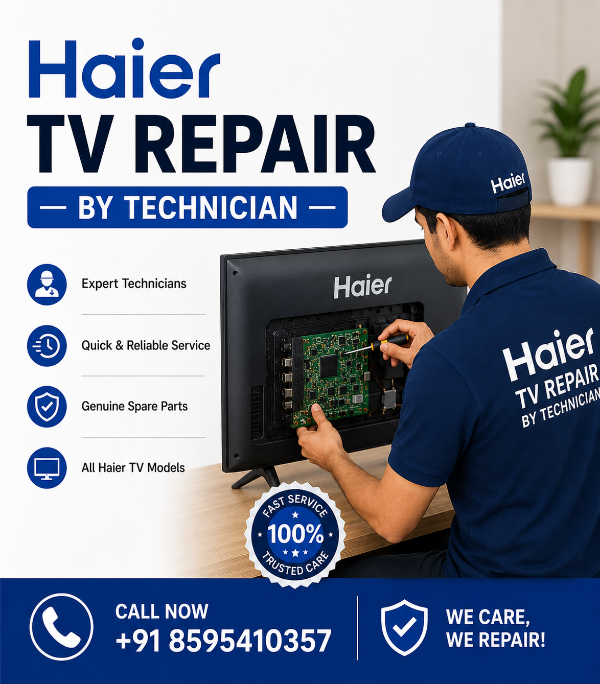 SP Service Point Haier TV repair technician at doorstep in Delhi