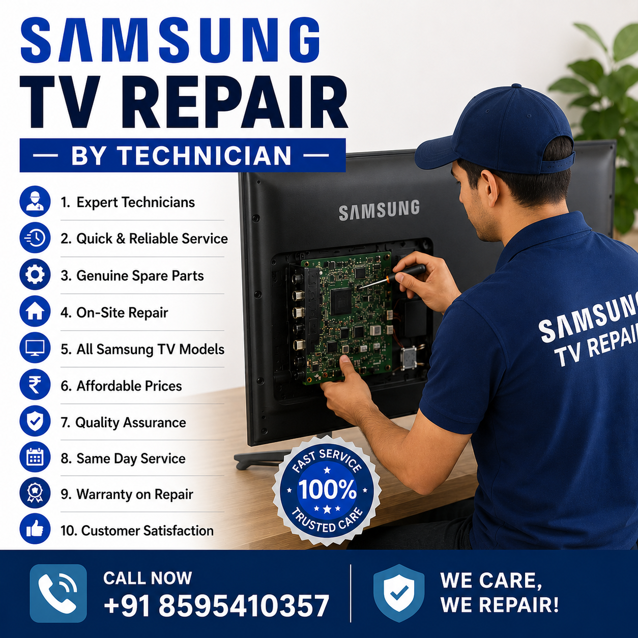 SP Service Point Samsung TV repair technician at doorstep in Delhi