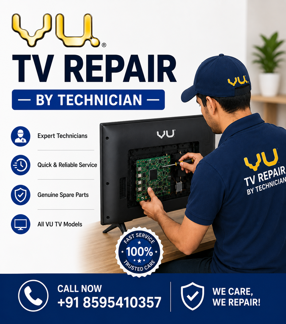 VU TV WiFi repair technician in Delhi